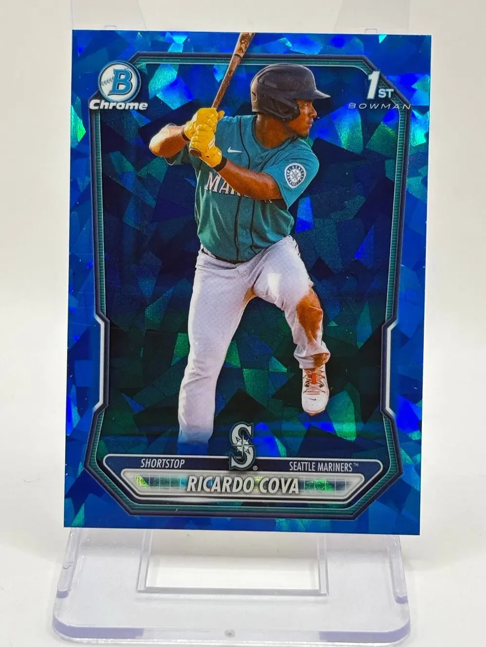 2026 Bowman Sapphire Ricardo Cova Chrome 1st Prospect Seattle Mariners